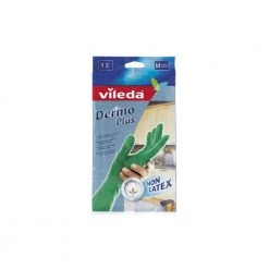 Borup Kemi A/S Vileda Gummihandske Dermo Plus Grøn Str. M