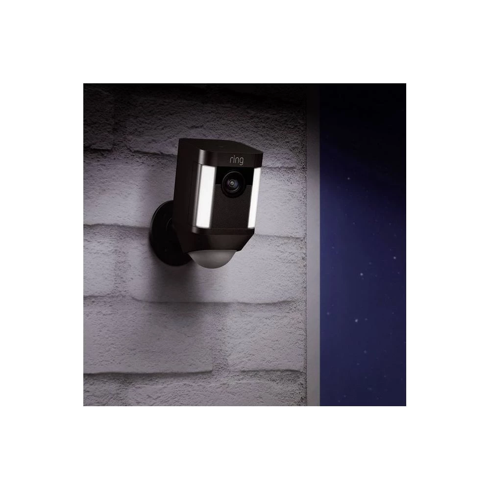 Ring Spotlight Overvågningskamera T. Batteri Sort 2 Ring Spotlight Overvågningskamera T. Batteri Sort - Billede 2