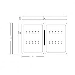Jasa Nøgleboks Med 20 Kroge - 13851 -homeshop Salgsbutik unnamed file 663