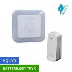 TREND Dørklokke PREMIUM BLUU1 - Hvid - Batt.