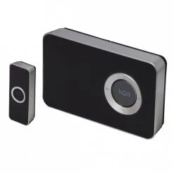 TREND - Dørklokke DESIGN - Sort - Batt.